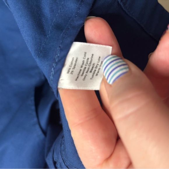 Talbots Blazer Lightweight Jacket Blue Size 14 Button Up Pockets Cotton - Picture 5 of 6